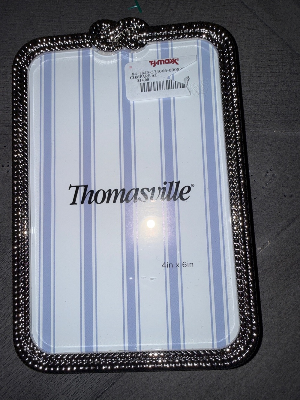 Thomasville Silver Beaded 4x6 Picture Frame